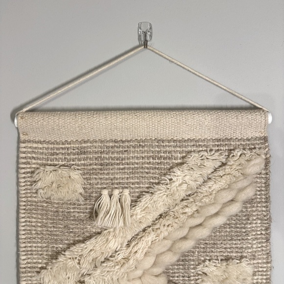 Handwoven Tapestry in Off-White/Beige - Picture 7 of 10